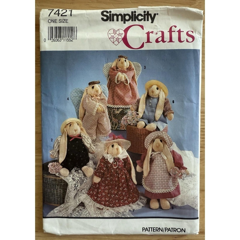 Simplicity Crafts Pattern‎ 7421 Sock Bunny & Clothes Uncut FF